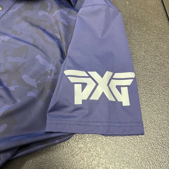 PXG Mens NWT Comfort Fit Fairway Camo Polo Shirt SMALL Blue Parson Xtreme Golf - Picture 7 of 8